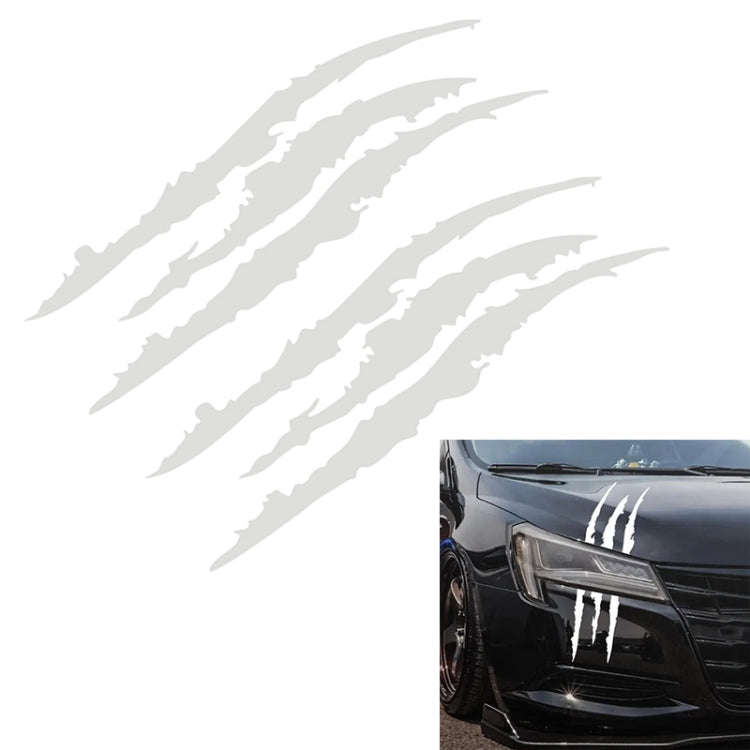 2 PCS Reflective Car Sticker Monster Scratch Stripe Claw Marks Car Auto Headlight Decoration Viny...