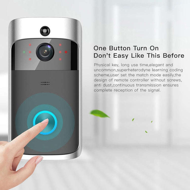 V5 Smart Phone Call Visual Recording Video Doorbell Night Vision Wireless WiFi Security Home Moni...