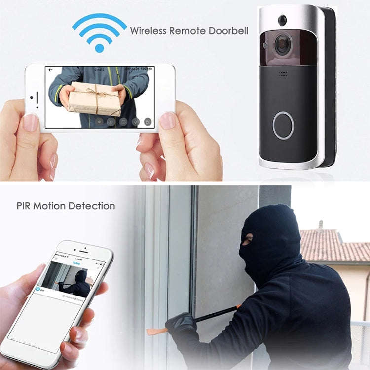 V5 Smart Phone Call Visual Recording Video Doorbell Night Vision Wireless WiFi Security Home Moni...