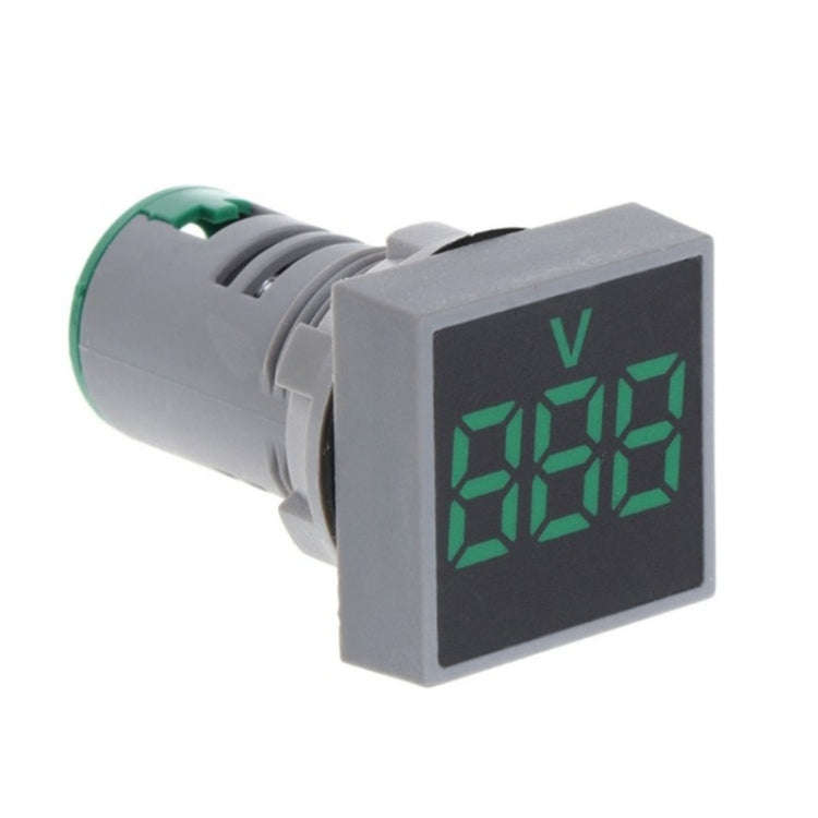AD101-22VMS Mini AC 50-500V Voltmeter Square Panel LED Digital Voltage Meter Indicator(Green)