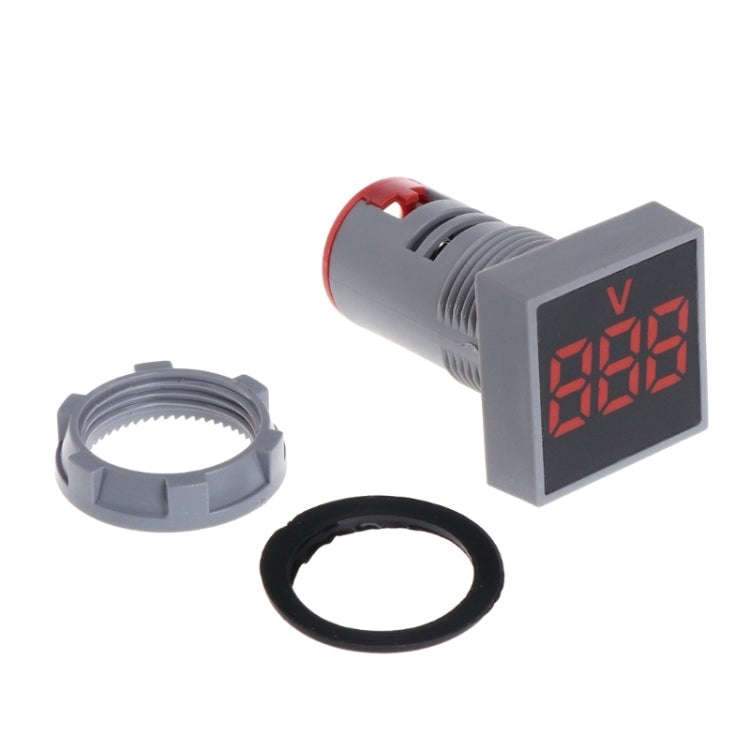 AD101-22VMS Mini AC 50-500V Voltmeter Square Panel LED Digital Voltage Meter Indicator(Green)