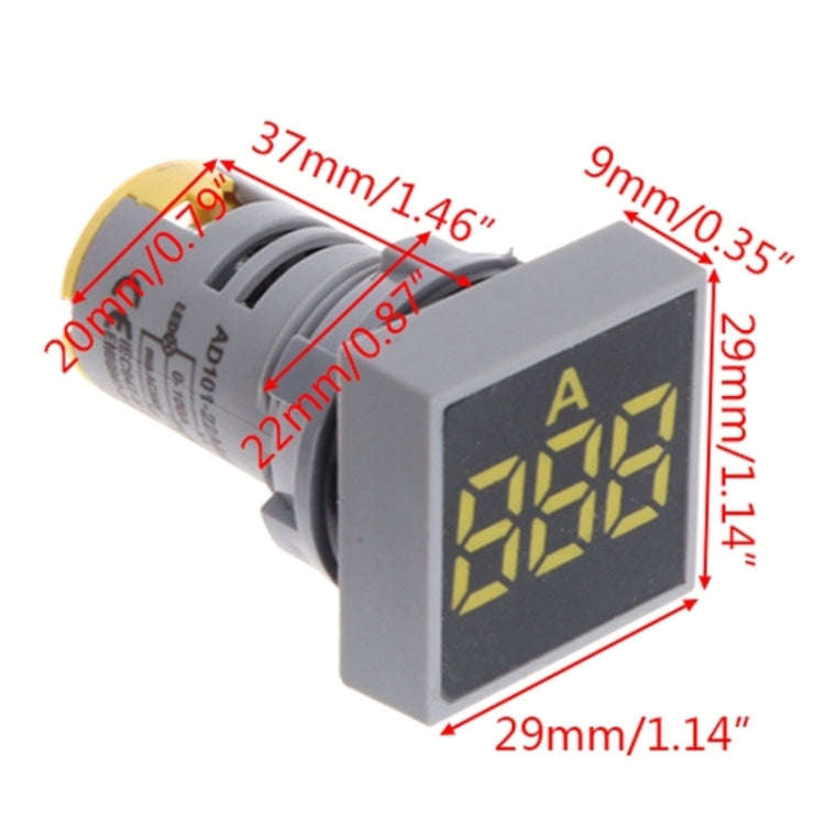 AD101-22VMS Mini AC 50-500V Voltmeter Square Panel LED Digital Voltage Meter Indicator(Green)