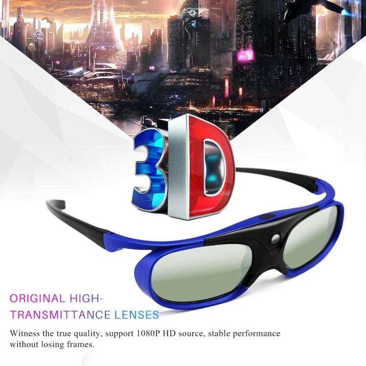 Universal Battery DLP Active Shutter 3D Glasses 96-144Hz For XGIMI Optoma Acer Viewsonic Home The...