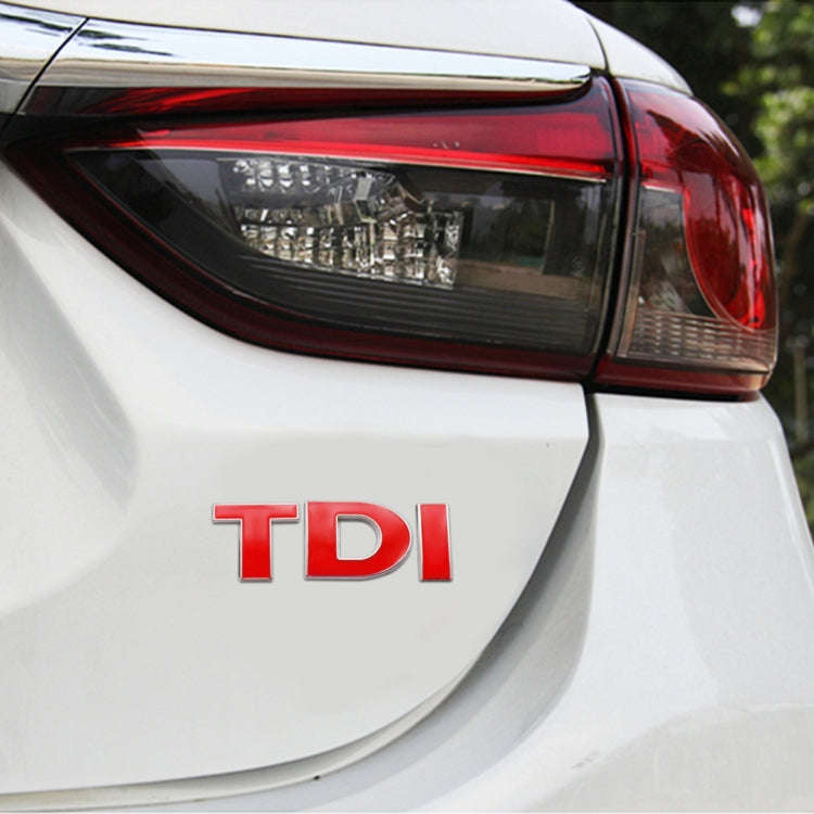DIY TDI 3D Badge Emblem Decal Car Sticker, Random Color Delivery