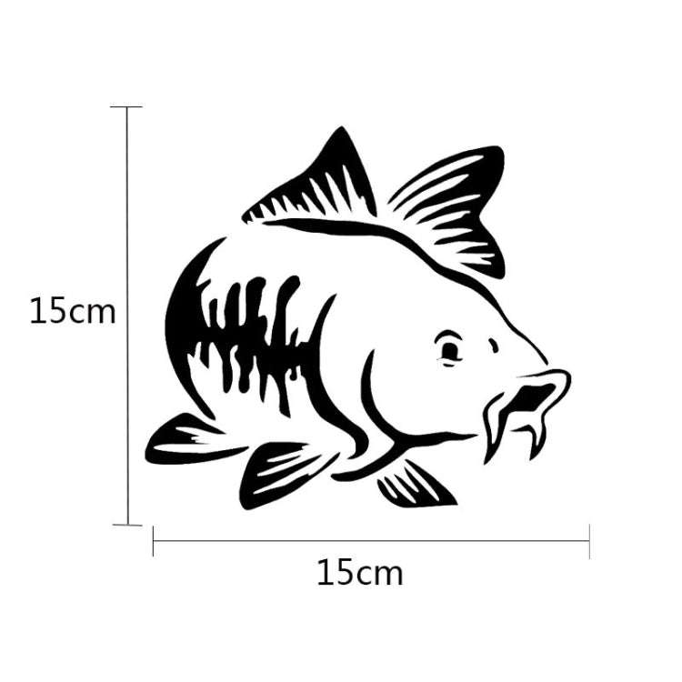 20 PCS Carp Fish Shape Window Car Sticker Reflective Car Styling Decoration(Black)