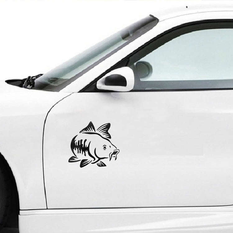20 PCS Carp Fish Shape Window Car Sticker Reflective Car Styling Decoration(Black)