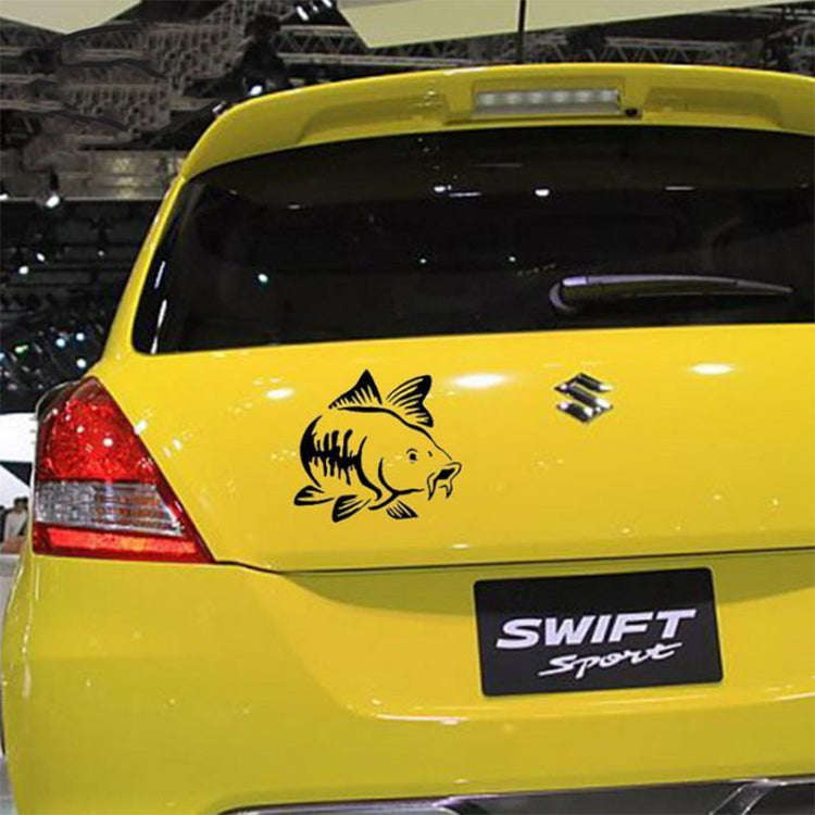 20 PCS Carp Fish Shape Window Car Sticker Reflective Car Styling Decoration(Black)