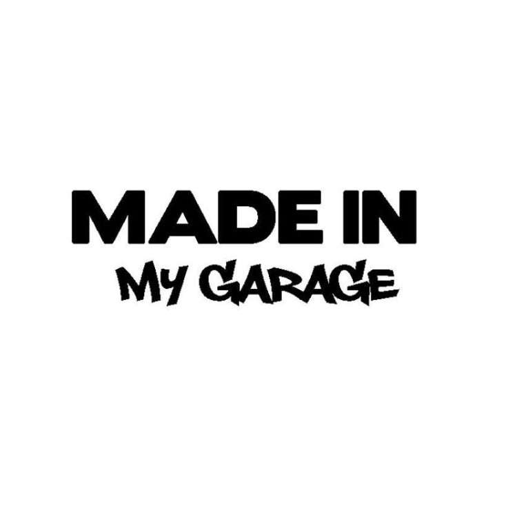 10 PCS MADE IN MY GARAGE Car Styling Stickers Decal Car Body Cool Covers, Size:17.8x5.9cm