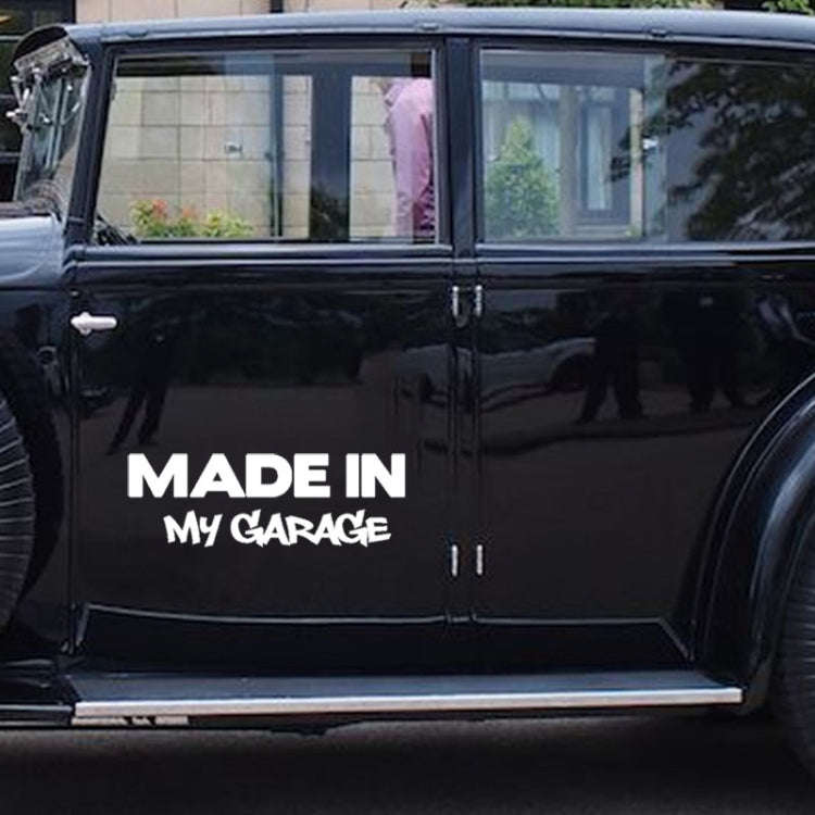 10 PCS MADE IN MY GARAGE Car Styling Stickers Decal Car Body Cool Covers, Size:17.8x5.9cm