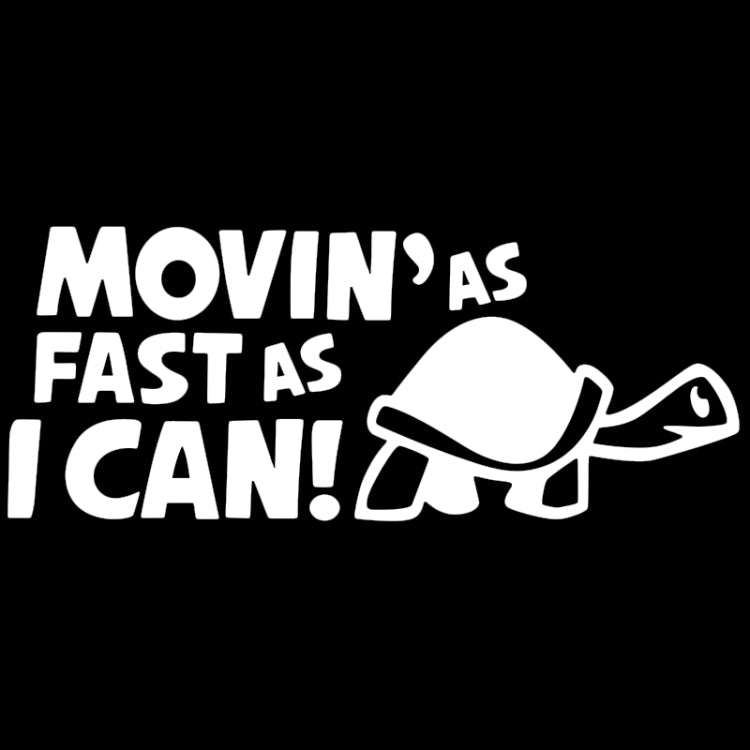 10 PCS Moving As Fast as I Can Pattern Reflective Decal Car Sticker, Size: 14.8x6cm(Silver)