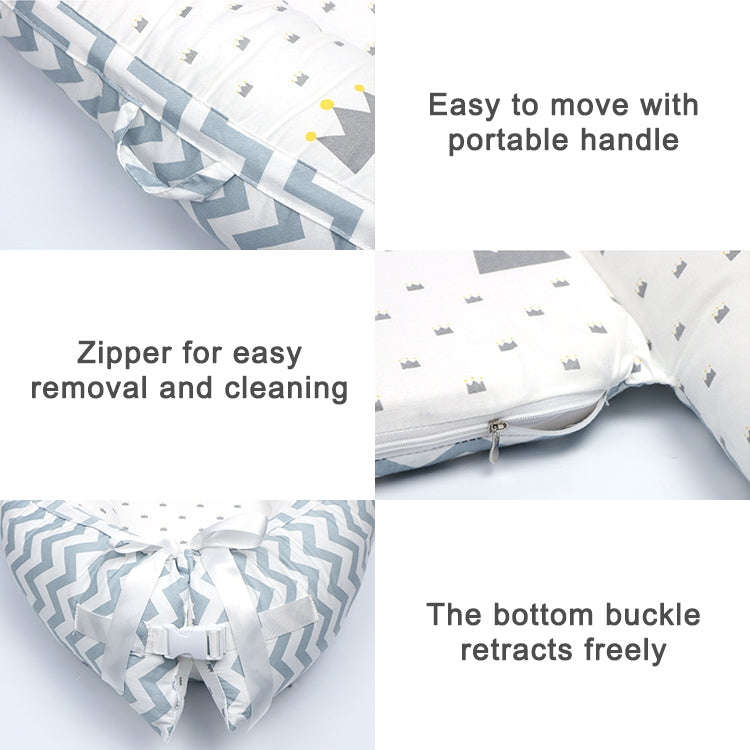 80*50cm Baby Bed Newborn Nursing Bionic Bed Crib Cot Baby Sleeping Artifact Bed Travel Bed Bumper...