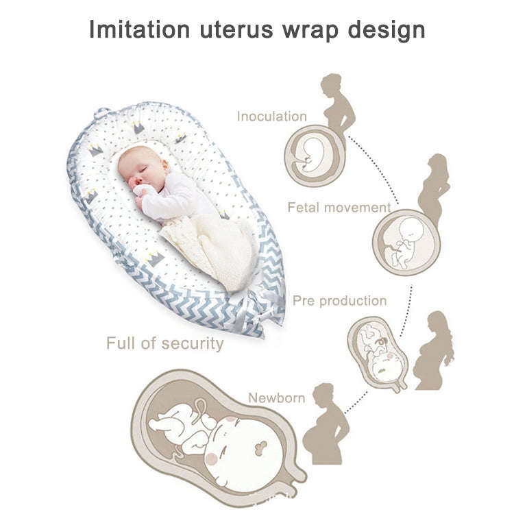 80*50cm Baby Bed Newborn Nursing Bionic Bed Crib Cot Baby Sleeping Artifact Bed Travel Bed Bumper...