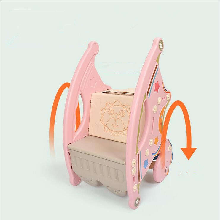 Cradle Baby Rocking Chair Music Baby Chair Chaise Rocking Horse Toy(Light Green)