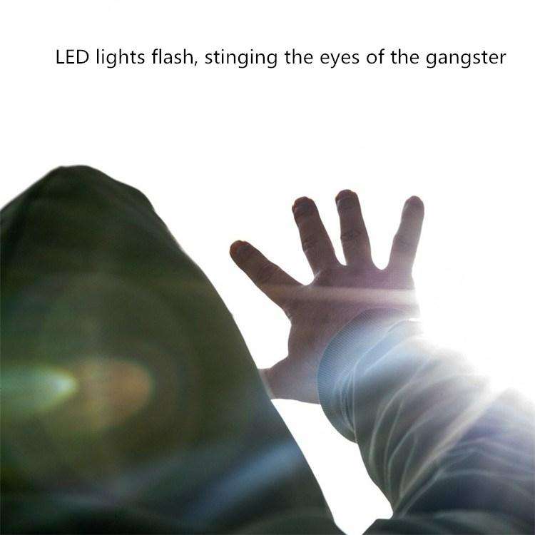 130dB IP44 Waterproof Rechargeable Anti-wolf Alarm Flashlight Intelligent Personal Alarm, English...