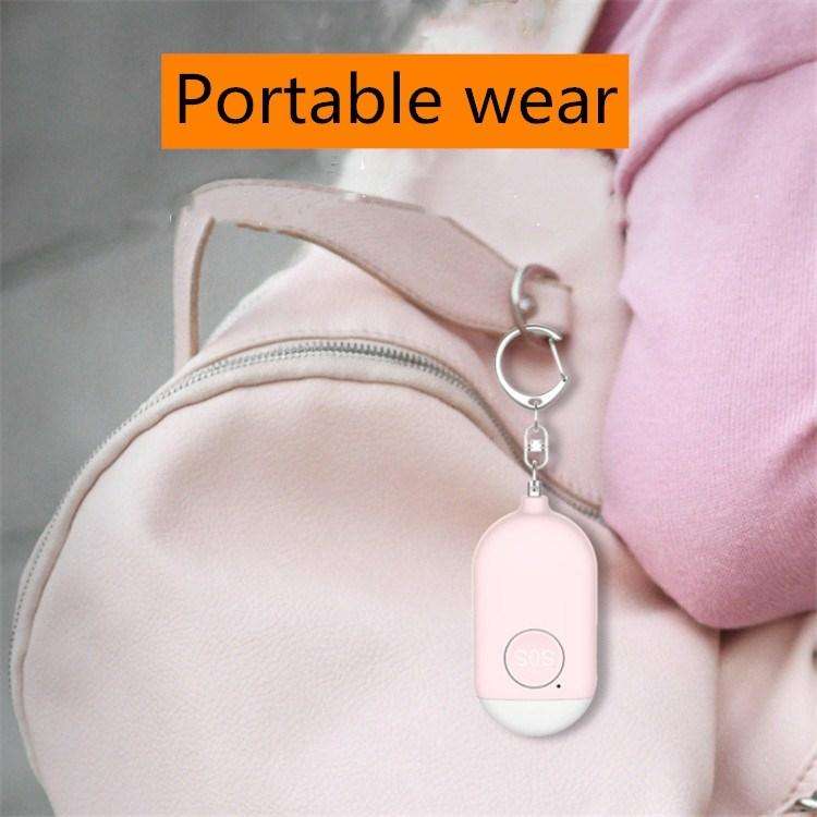 130dB IP44 Waterproof Rechargeable Anti-wolf Alarm Flashlight Intelligent Personal Alarm, English...