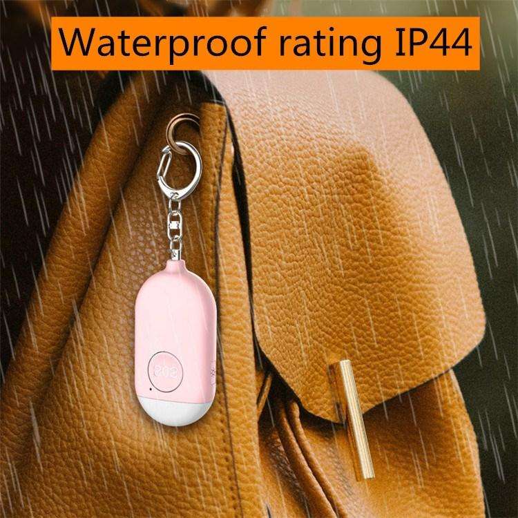 130dB IP44 Waterproof Rechargeable Anti-wolf Alarm Flashlight Intelligent Personal Alarm, English...