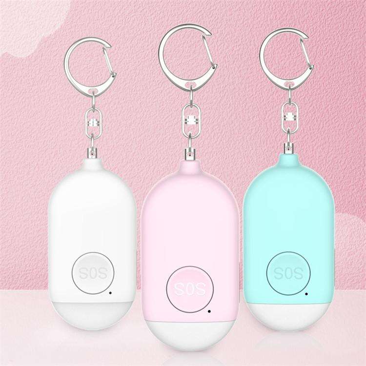 130dB IP44 Waterproof Rechargeable Anti-wolf Alarm Flashlight Intelligent Personal Alarm, English...