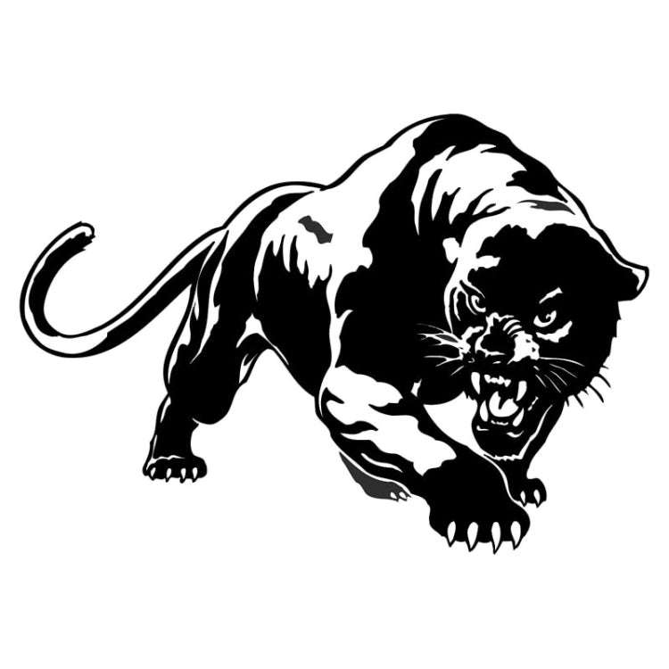 10pcs Wild Panther Car Body Decal Car Stickers Motorcycle Decorations, Size: 19x12cm(Black)