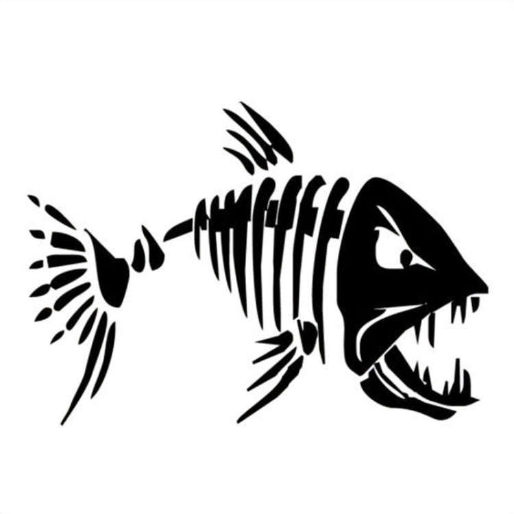 10 PCS YOJA Mad Fish Funny Decal Car Window Decoration Vinyl Stickers Motorcycle Accessories, Siz...