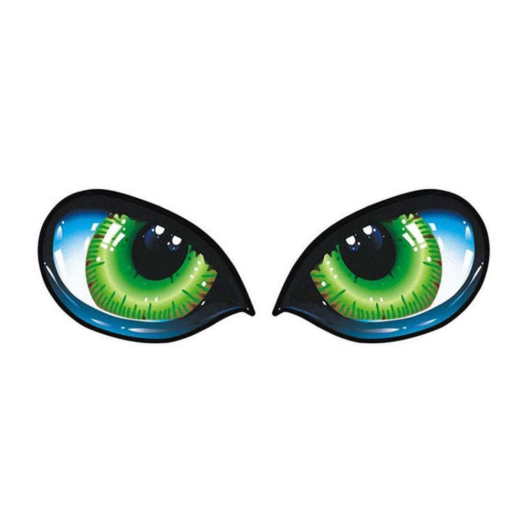 5 Pairs D 601 3D Stereo Reflective Cat Eyes Car Sticker Adhesive Creative Rearview Mirror Decal, ...