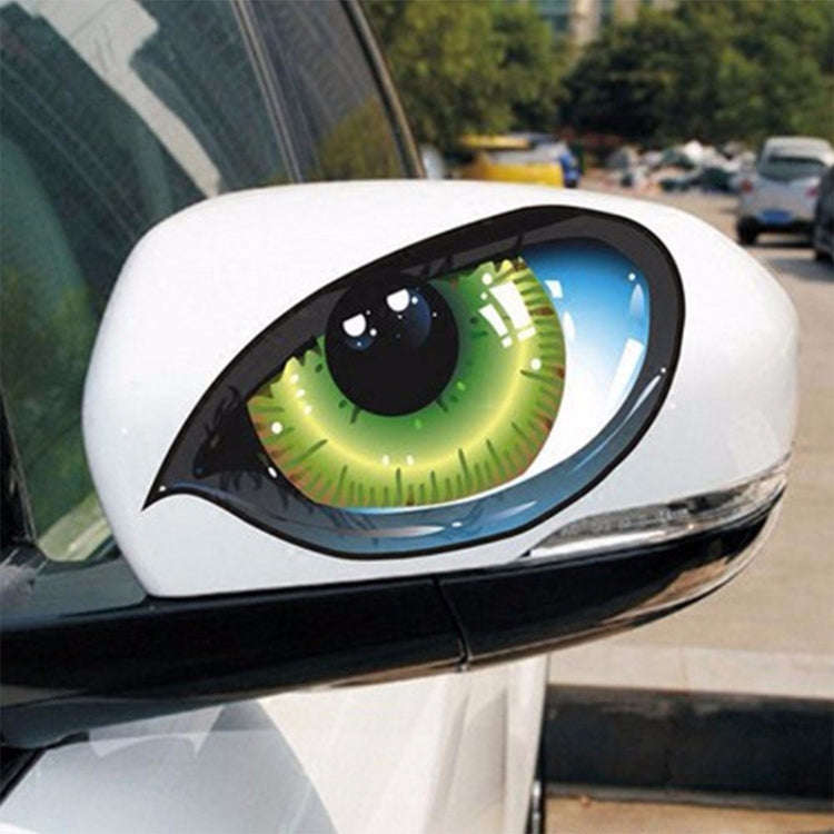 5 Pairs D 601 3D Stereo Reflective Cat Eyes Car Sticker Adhesive Creative Rearview Mirror Decal, ...