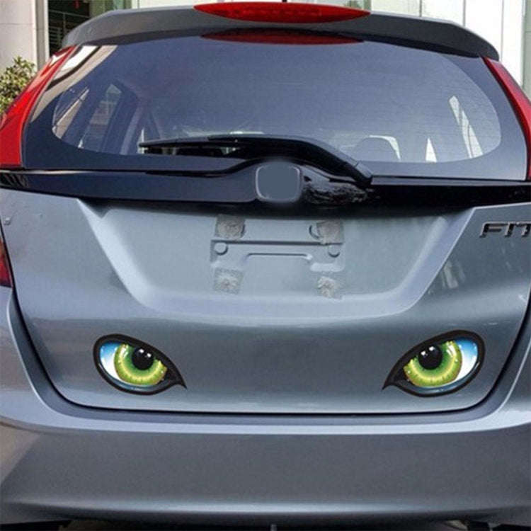 5 Pairs D 601 3D Stereo Reflective Cat Eyes Car Sticker Adhesive Creative Rearview Mirror Decal, ...