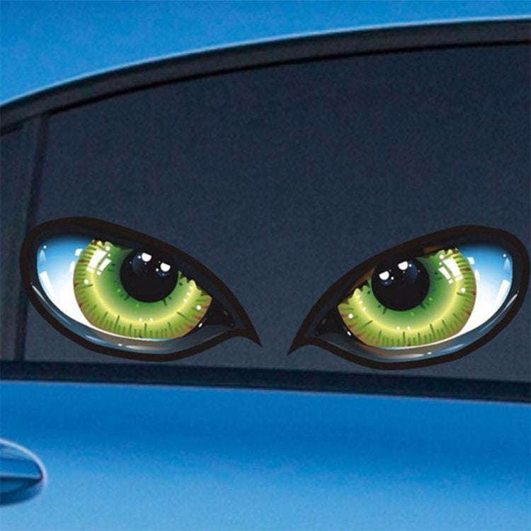 5 Pairs D 601 3D Stereo Reflective Cat Eyes Car Sticker Adhesive Creative Rearview Mirror Decal, ...