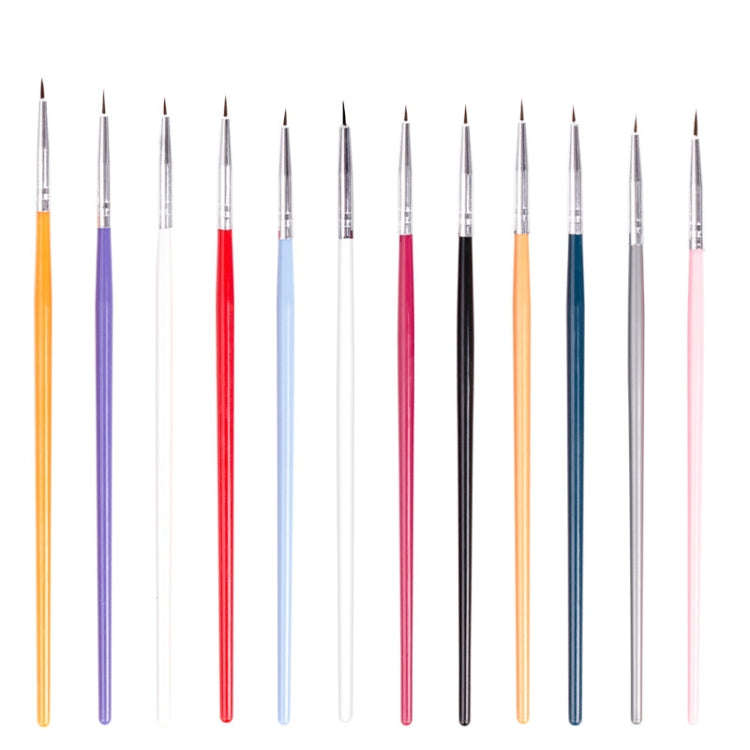 Colorful Nail Art Liner Thin Painting Brush Design Dotting Pen Acrylic Fine Tips Drawing Lines Fl...