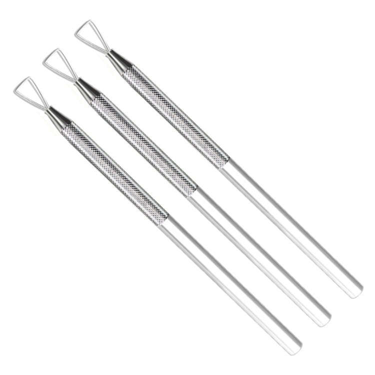 3 PCS Stainless Steel Nail Tool Steel Push and Remove Nail Polish Glue Phototherapy Glue Unloadin...