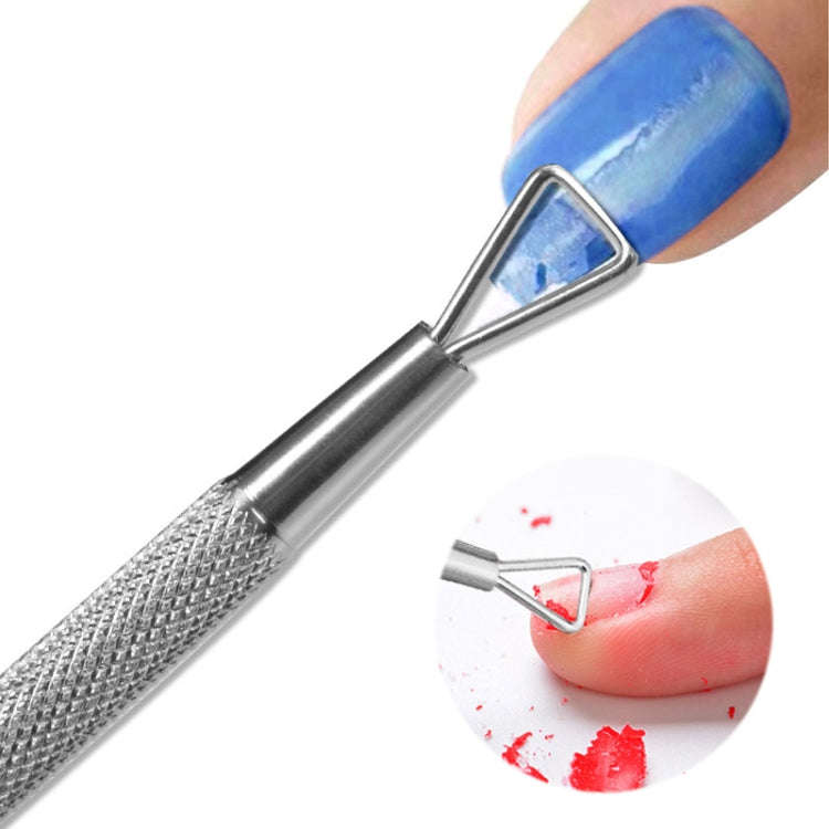 3 PCS Stainless Steel Nail Tool Steel Push and Remove Nail Polish Glue Phototherapy Glue Unloadin...
