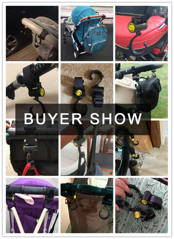 2 PCS/LOT Baby Stroller Accessories Hook Multifunction Baby Stroller Black Plastic Hook(Yellow)