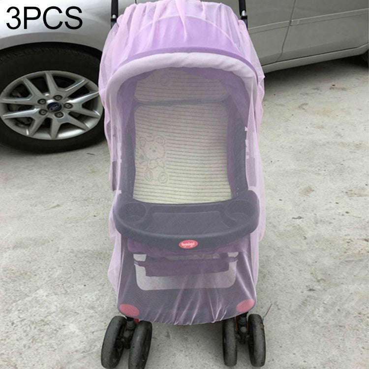 3 PCS 150cm Baby Pushchair Mosquito Insect Shield Net Safe Infants Protection Mesh Stroller Acces...