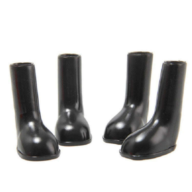 4 PCS/Set Pet Rain Boots Waterproof Non-slip Dog Shoes, Size:S(Black)