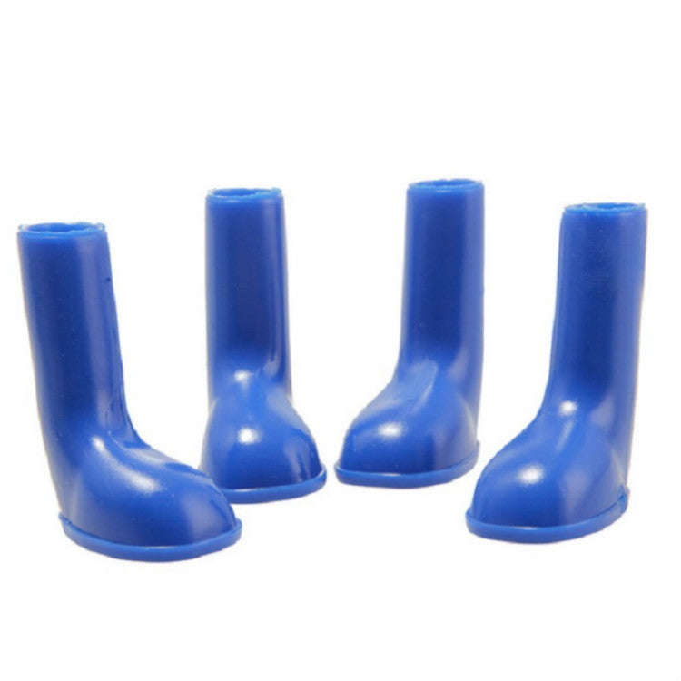 4 PCS/Set Pet Rain Boots Waterproof Non-slip Dog Shoes, Size:M(Blue)