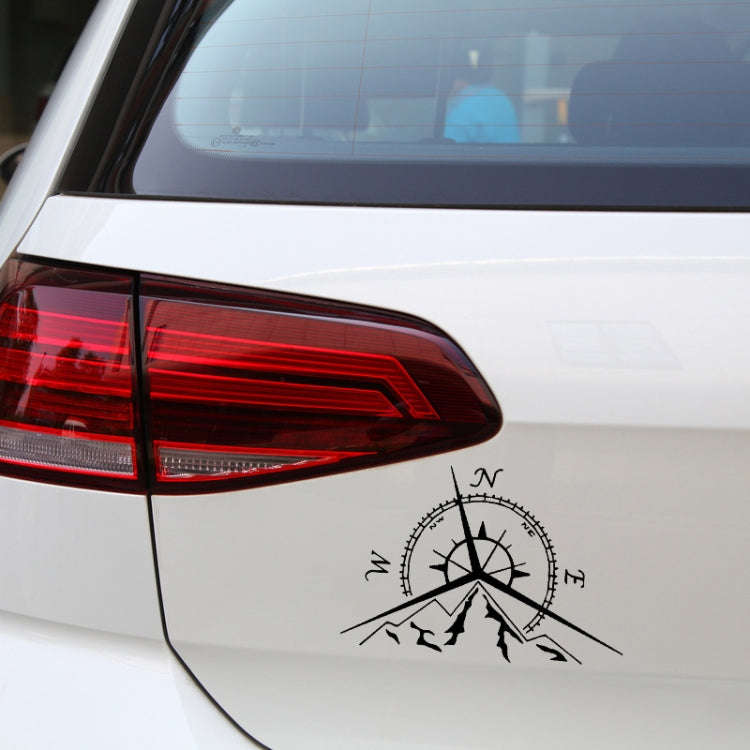 5 PCS NSWE Fashion Mountains Compass Rose Decal Nautical Compass Navigate Car Sticker, Size: 13.7...