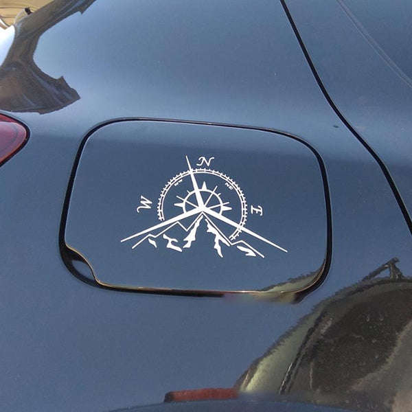 5 PCS NSWE Fashion Mountains Compass Rose Decal Nautical Compass Navigate Car Sticker, Size: 13.7...