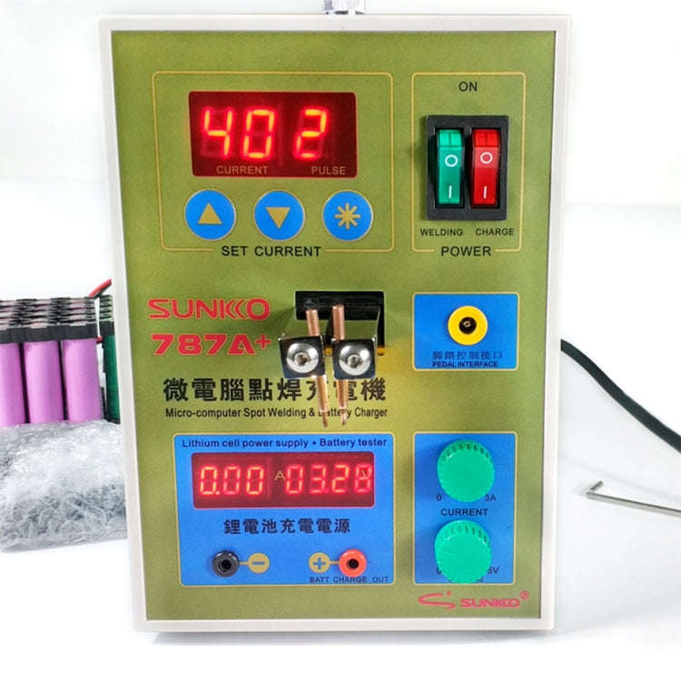 SUKKO LED Pulse Battery Spot Welder + Spot Welding Machine Micro-computer Micro Welding with LED ...