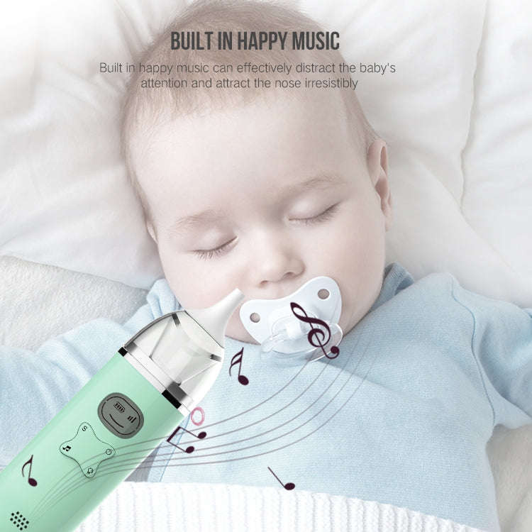 Music Baby Nasal Aspirator Newborn Electric Snot Cleaner(Pink)