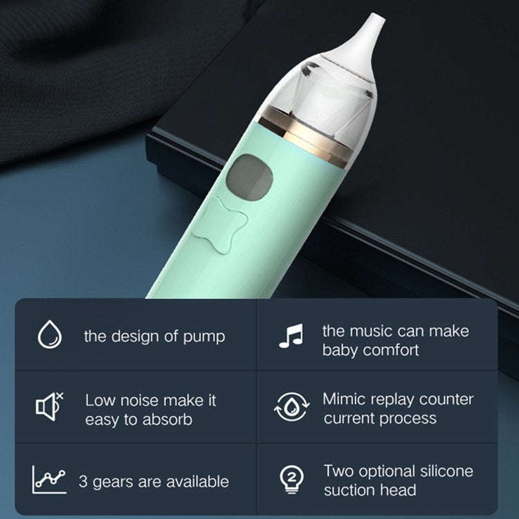 Music Baby Nasal Aspirator Newborn Electric Snot Cleaner(Pink)