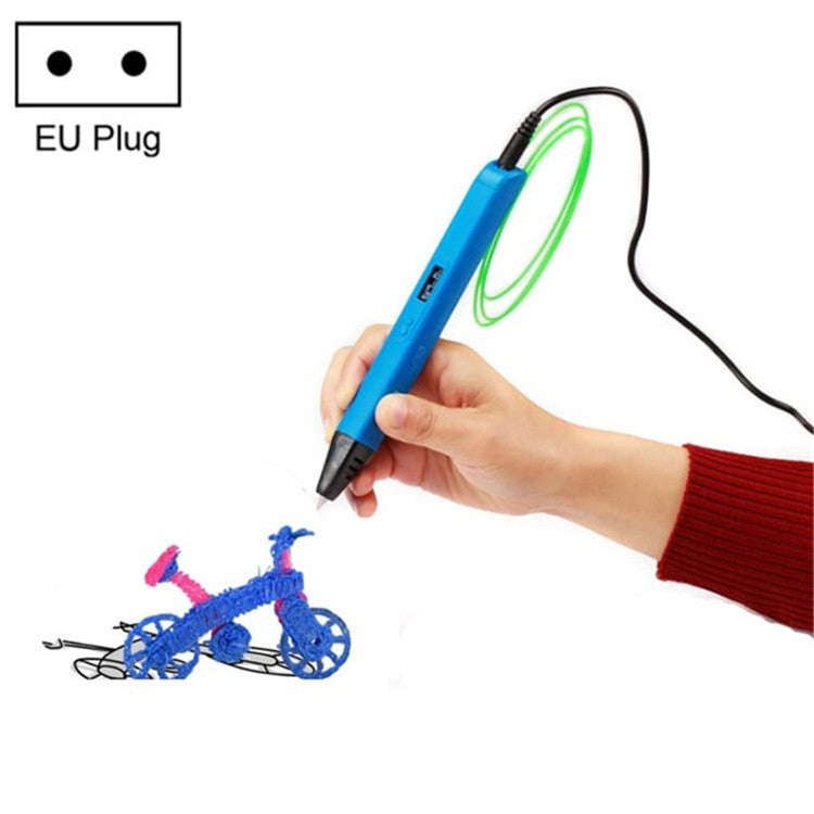 RP800A Childrens Educational Toys 3D Printing Pen, Plug Type:EU Plug(Blue)