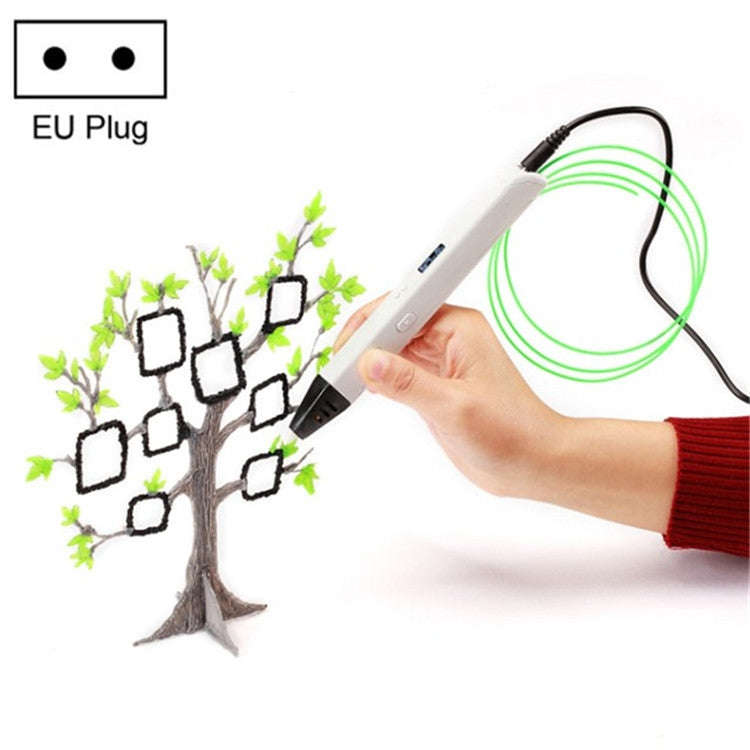 RP800A Childrens Educational Toys 3D Printing Pen, Plug Type:EU Plug(White)