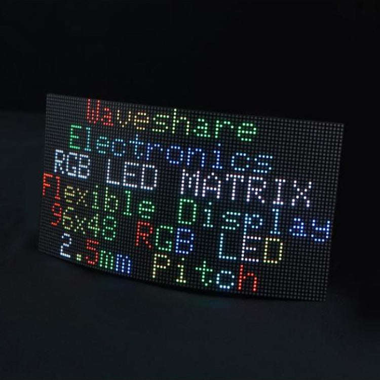 Waveshare Flexible RGB Full-color LED Matrix Panel, 2.5mm Pitch, 96x48 Pixels, Adjustable Brightn...