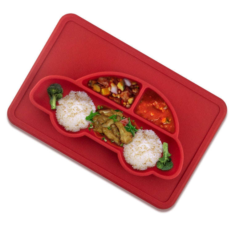 Integrated Child Food Grade Silicone Square Car Plate(Yellow)