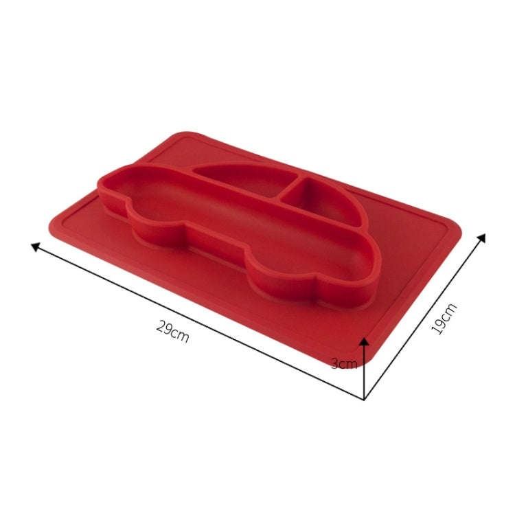 Integrated Child Food Grade Silicone Square Car Plate(Yellow)