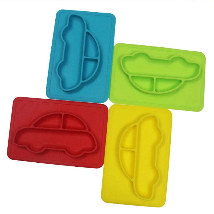 Integrated Child Food Grade Silicone Square Car Plate(Yellow)