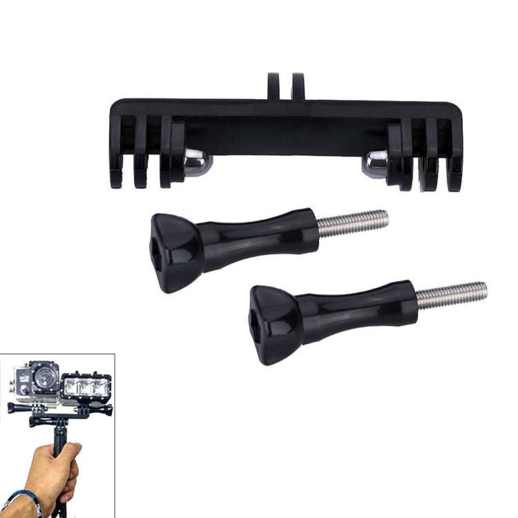 Double Bracket with Screw Mount Adapter for GoPro Hero11 Black / HERO10 Black /9 Black /8 Black /...