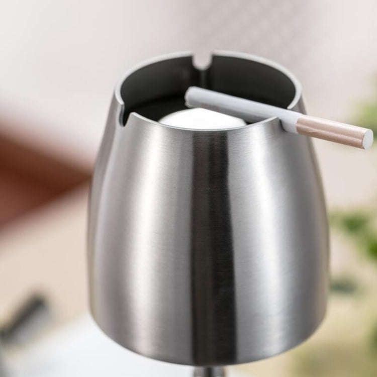Telescopic Thickened Stainless Steel Windproof Ashtray(Stainless Steel Primary Colors)