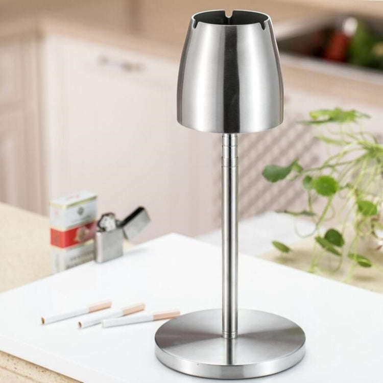 Telescopic Thickened Stainless Steel Windproof Ashtray(Stainless Steel Primary Colors)