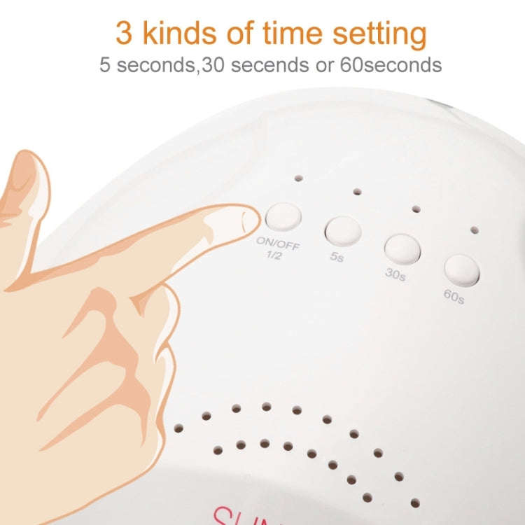 Sunone 48W UV Lamp Nail Polish Dryer, US Plug (Red)