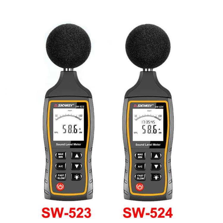 SNDWAY Handheld High Precision Noise Decibel Meter, Model:SW524(Storage+USB Communication)